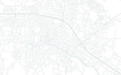 Duzce, Turkey bright vector map