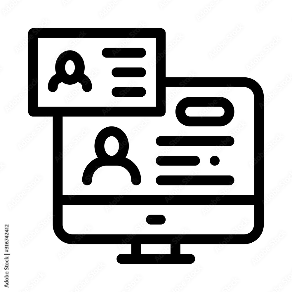 Poster check document icon vector. outline check document sign. isolated contour symbol illustration