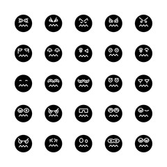 emoticon, emoji circle face set