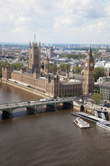 Fototapeta na wymiar Big Ben and the Houses of parliament, London, England, UK