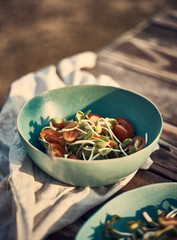 Fresh vegetable mixed salad on plate. .