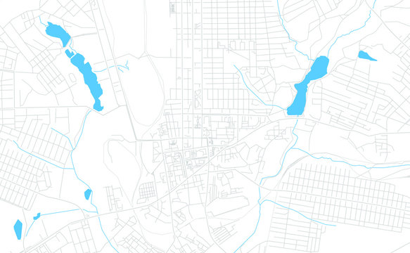 Makiivka, Ukraine bright vector map