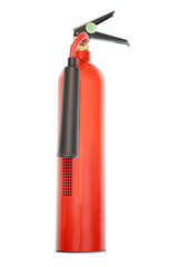 Fire extinguisher against white background