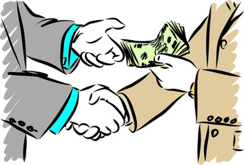 business man giving money vector illustration