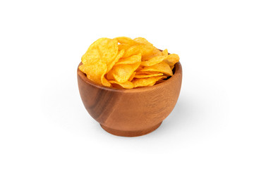 Crisps isolated on white background.