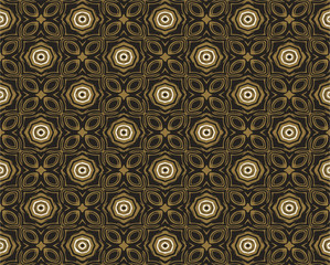 Seamless vector pattern in ornamental style. Geometric desing texture for greeting card and gifts.