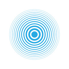 Radar icon blue color simple design
