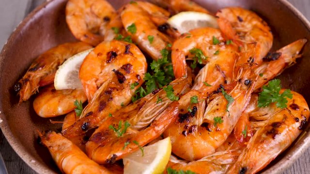 grilled shrimp with coriander and spices