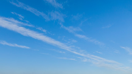 Fototapeta premium Ozone layer. Blue sky with white clouds.