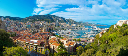 Marina with yachts in Monaco..