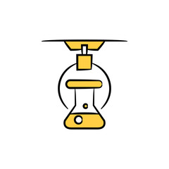 robot picking lab flask icon