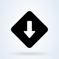 Low Priority icon. Simple modern  design illustration.