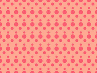 Dotted pop art seamless pattern in 1960s style. Background for brochures, promotional material and wallpaper. Vector illustration