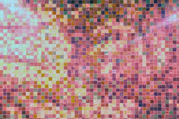 Texture of red with purple small tiles