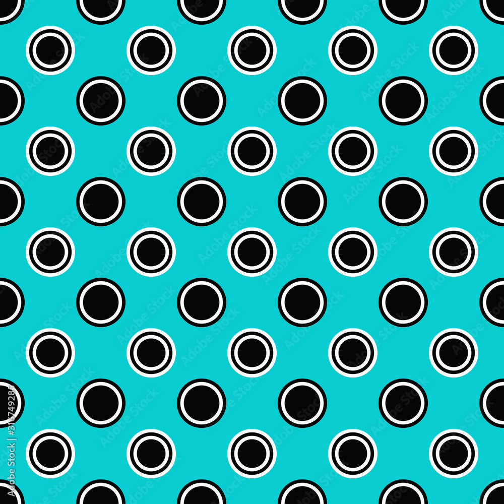Poster seamless abstract circle pattern background design - color vector graphic