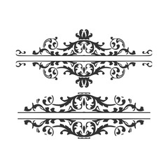 Fototapeta premium Collection of vintage retro classic design elements