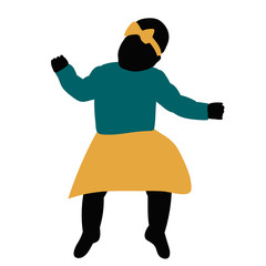 vector, isolated, silhouette in colored clothes, baby lies