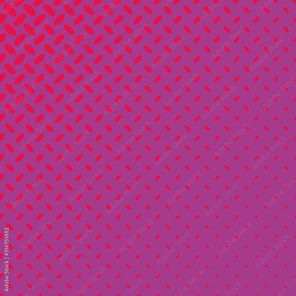Poster pink repeating halftone diagonal ellipse pattern background design - abstract vector design