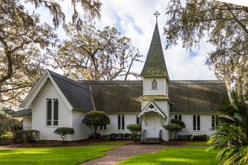 Fototapeta na wymiar Christ Church on Saint Simons Island, Georgia