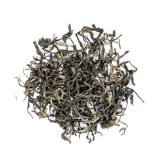 dry green tea isolated  on white background