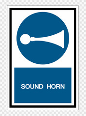 Sound Horn Symbol Sign Isolate on transparent Background,Vector Illustration