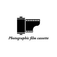 photofraphic film cassette icon vector - illustration