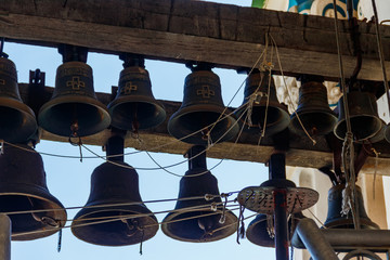 Close-up of orthodox church bells