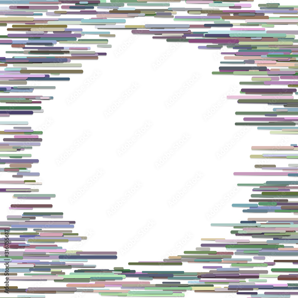 Poster blank chaotic horizontal rounded stripe background template - vector border graphic