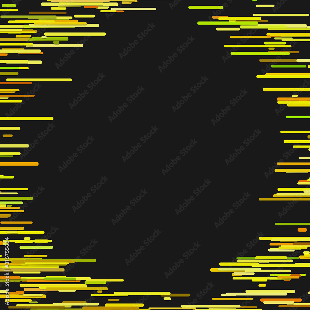 Poster abstract chaotic horizontal stripe design background template with blank space in the middle