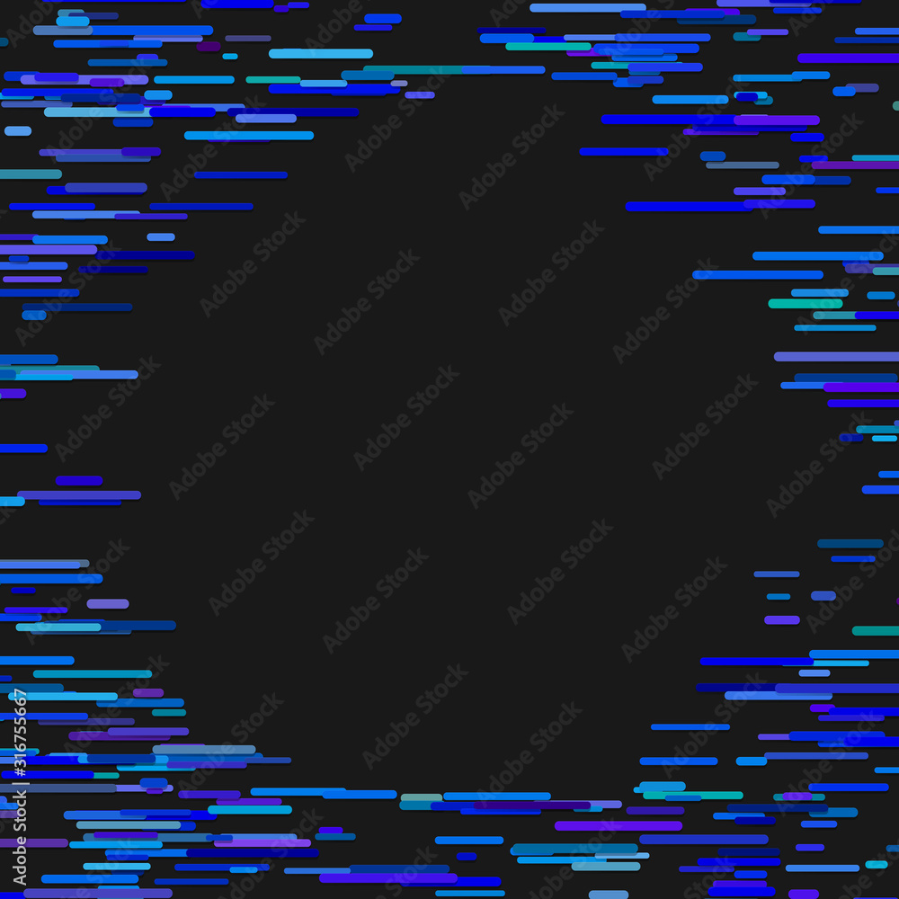 Poster abstract chaotic horizontal stripe background template with blank space in the middle