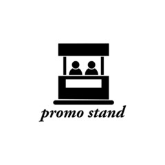 promo stand icon vector - illustration