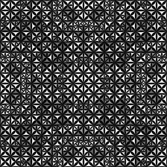Green repeating kaleidoscope pattern background - abstract geometrical vector wallpaper illustration with curved triangles