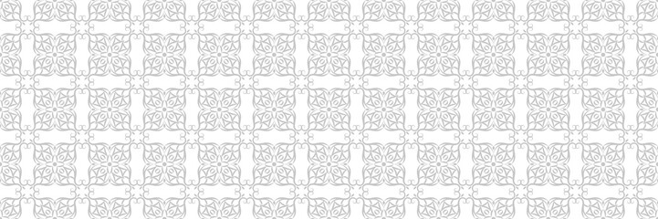 Floral gray seamless pattern. On white background