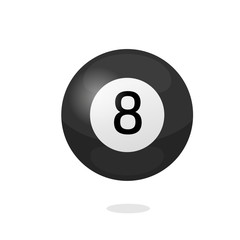 Magic ball number 8 icon. Clipart image isolated on white background