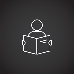 School related outline icon on background for graphic and web design. Simple illustration. Internet concept symbol for website button or mobile app