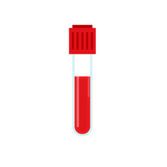 Blood test tube icon. Clipart image isolated on white background