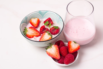 strawberries in a bowl close up