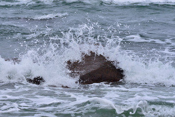 Wellen bei Sturm an der Ostsee