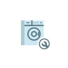 Broken washing machine icon. Clipart image isolated on white background