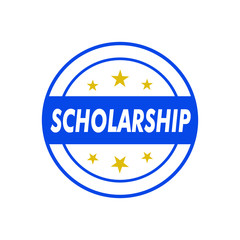 scholarship. stamp. sticker. seal. round grunge vintage ribbon scholarship sign