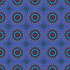 Seamless editable vector African design pattern for textile and fabric print
