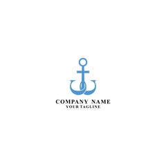 Letter CC anchor logo icon design template elements