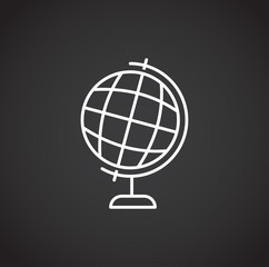 School related outline icon on background for graphic and web design. Simple illustration. Internet concept symbol for website button or mobile app