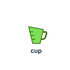 Measuring cup icon. Clipart image isolated on white background