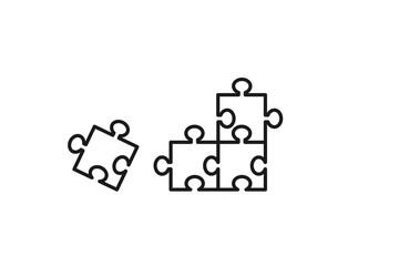 puzzle piece icon  vector