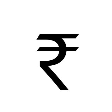 Rupee symbol icon. Clipart image isolated on white background
