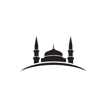 Mosque Building Icon Logo Design Vector Template