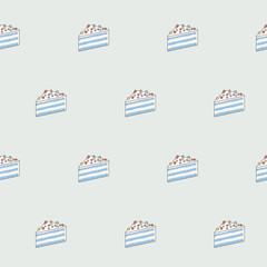 Wrapping paper - Seamless pattern of cake, cupcake and muffin for vector graphic design