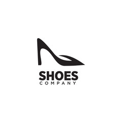 Woman shoes logo design vector template