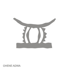 Vector monochrome icon with Adinkra symbol Ohene Adwa